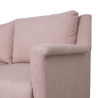 Light Pink Modern 76.5 3-seater Sofa with Birch Wood Legs and Plush Seating for Living Room