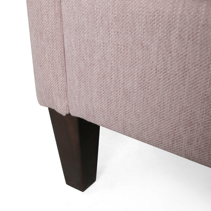 Light Pink Modern 76.5 3-seater Sofa with Birch Wood Legs and Plush Seating for Living Room