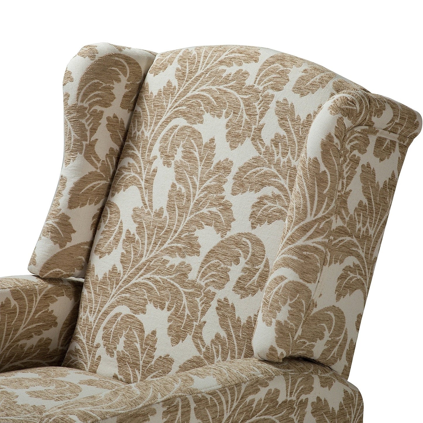 Damaris Mid-Century Modern Manual Pushback Recliner with Wingback Design by HULALA HOME