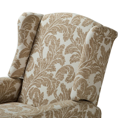 Damaris Mid-Century Modern Manual Pushback Recliner with Wingback Design by HULALA HOME