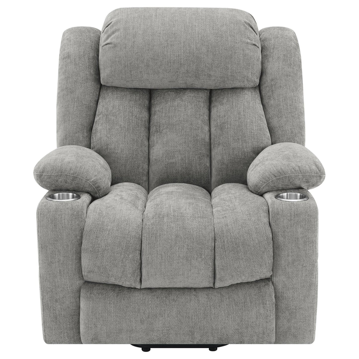 Limi Power Lift Recliner Chair, Light Gray, USB Port, Cupholders
