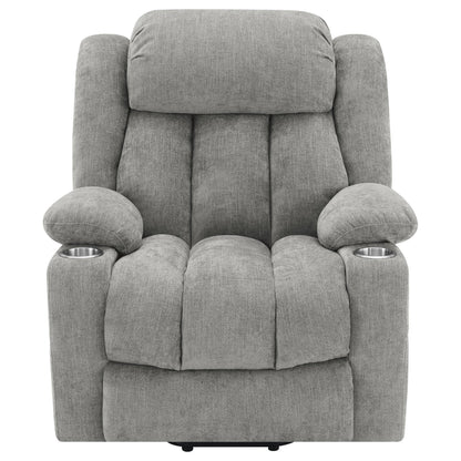 Limi Power Lift Recliner Chair, Light Gray, USB Port, Cupholders