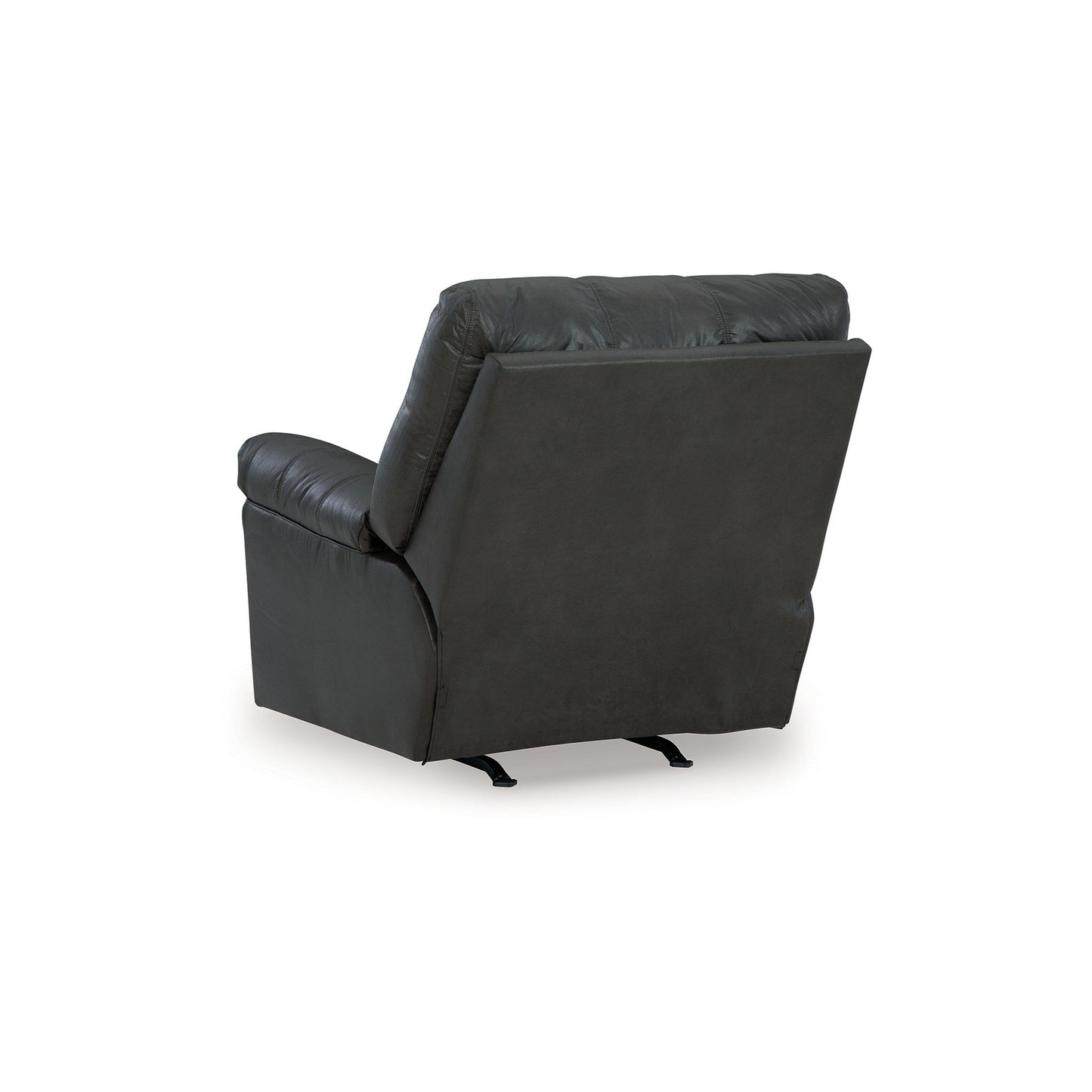 Limu Accent Manual Recliner Chair, Plush Classic Gray Faux Leather