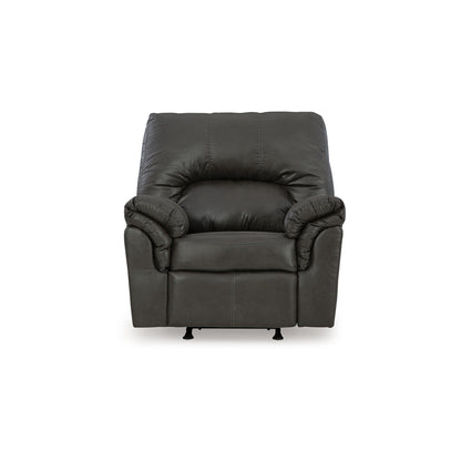 Limu Accent Manual Recliner Chair, Plush Classic Gray Faux Leather