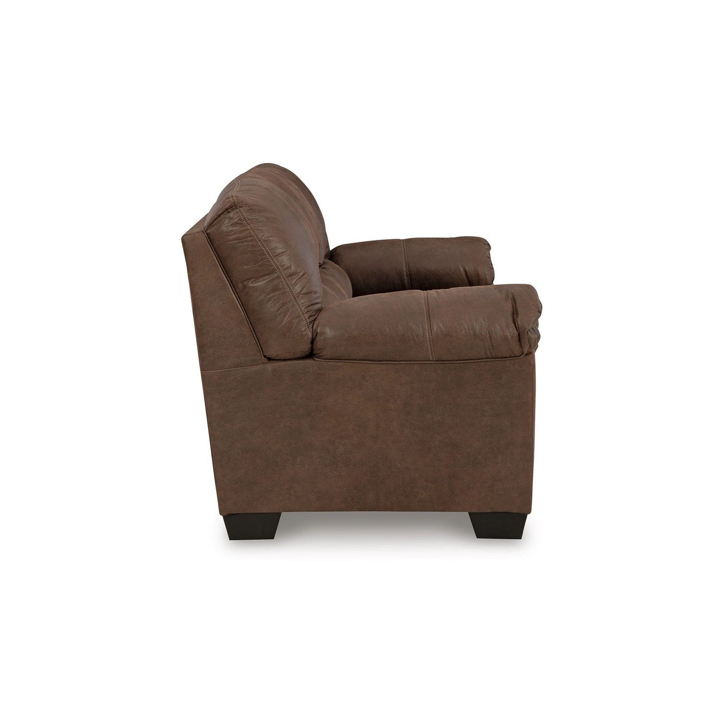 Limu Sofa Sleeper with Full Size Pull Out Mattress, Brown Faux Leather
