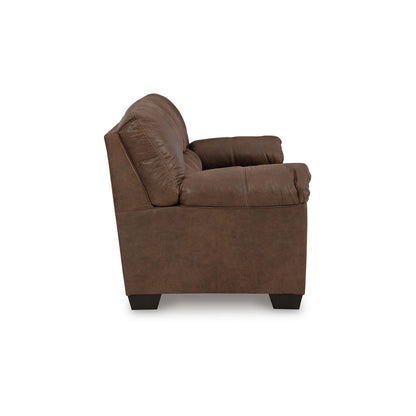Limu Sofa Sleeper with Full Size Pull Out Mattress, Brown Faux Leather