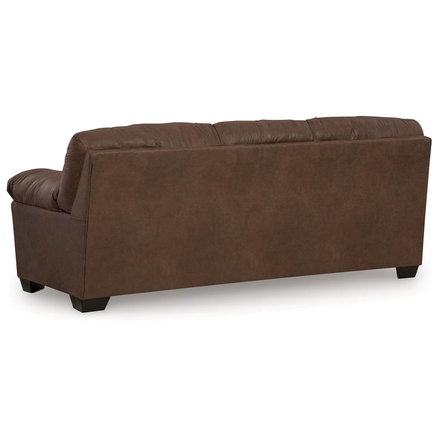 Limu Sofa Sleeper with Full Size Pull Out Mattress, Brown Faux Leather