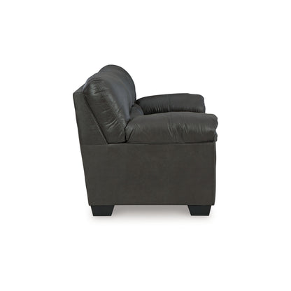Limu Sofa, 90 Inch, Soft Pillow Top Armrests, Rich Gray Faux Leather
