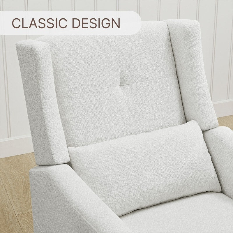 Lincoln Manual Swivel Glider Recliner with Lumbar Pillow