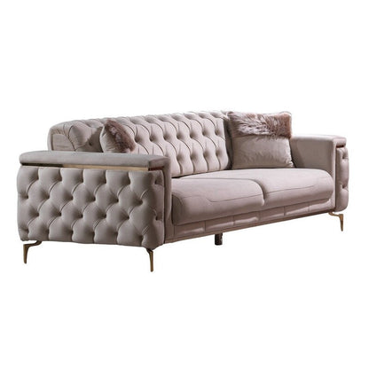Lincove Upholstered Sofa - Waterproof and Stain Proof Texture - Durable Construction - Beige