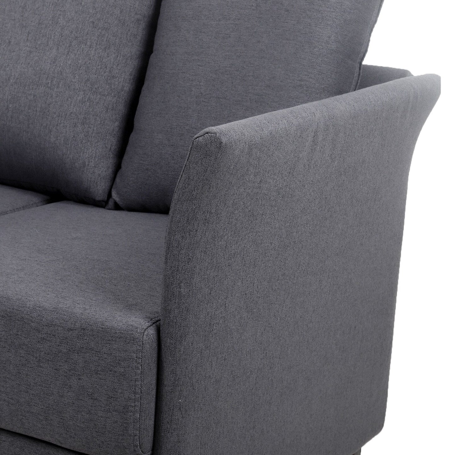 Linen 3-seater Detachable Sofa with Metal Frame