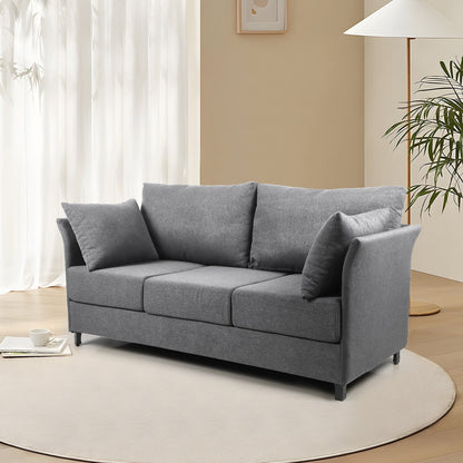 Linen 3-seater Detachable Sofa with Metal Frame