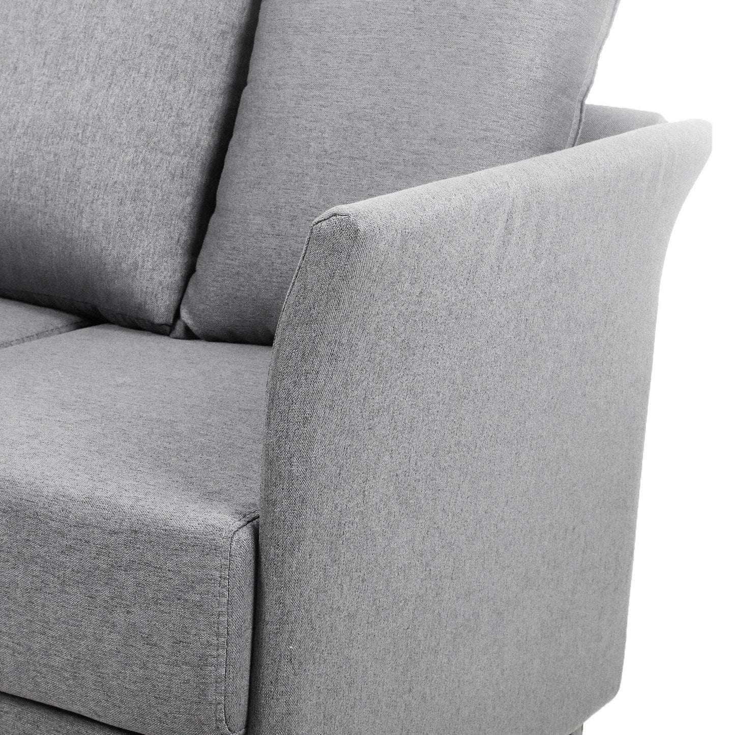 Linen 3-seater Detachable Sofa with Metal Frame