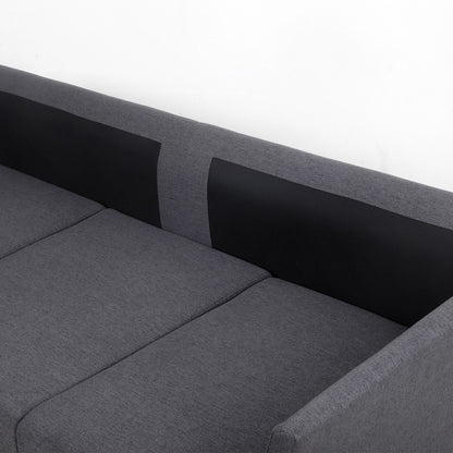 Linen 3-seater Detachable Sofa with Metal Frame