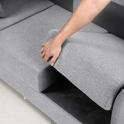 Linen 3-seater Detachable Sofa with Metal Frame