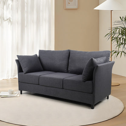 Linen 3-seater Detachable Sofa with Metal Frame
