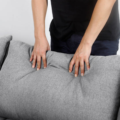 Linen 3-seater Detachable Sofa with Metal Frame