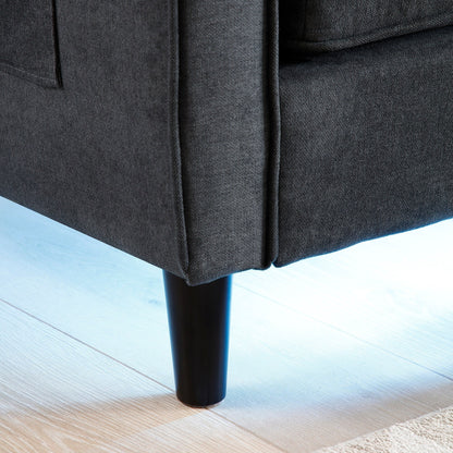 Linen 3-seater Sofa with LED Lights and USB Ports