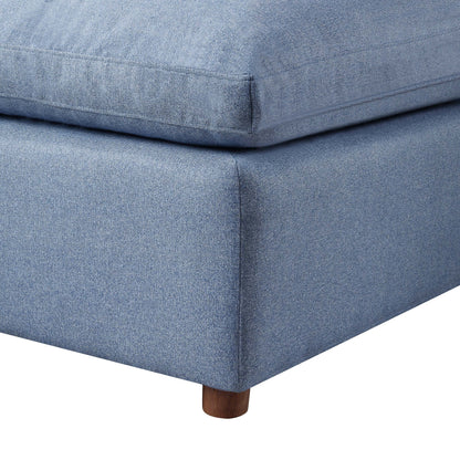Linen 4-Seat Modular Sectional Sofa with Pillows