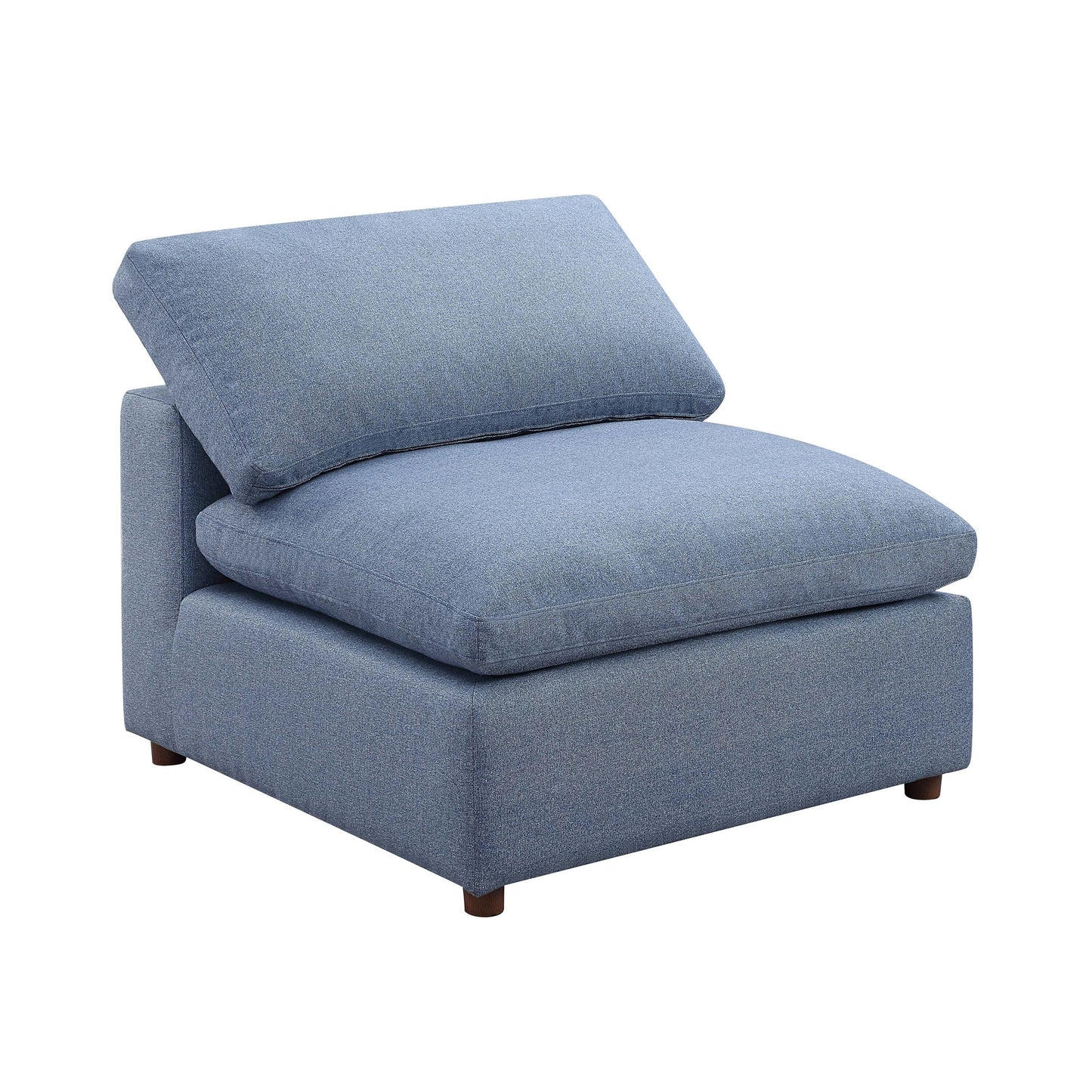 Linen 4-Seat Modular Sectional Sofa with Pillows