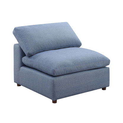 Linen 4-Seat Modular Sectional Sofa with Pillows