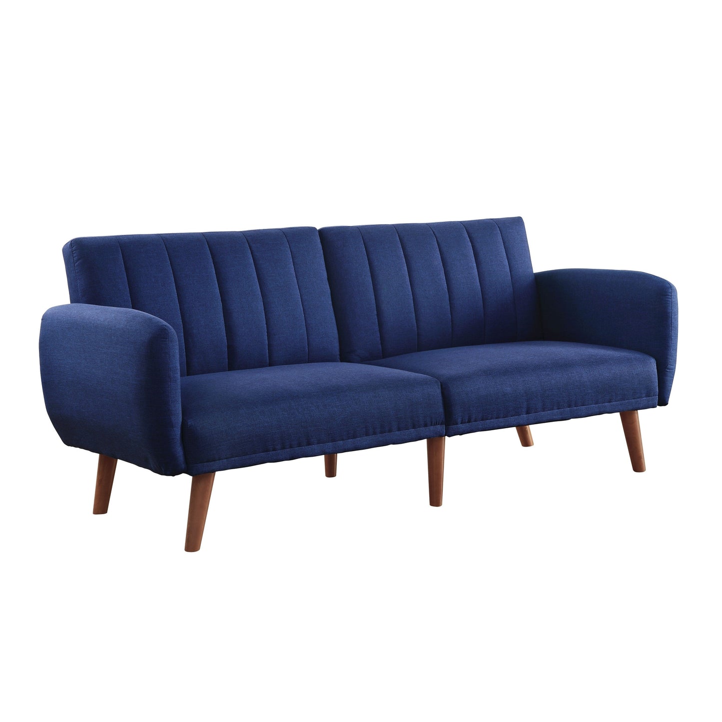 Linen Convertible Loveseat Sofa Bed with Wood Legs