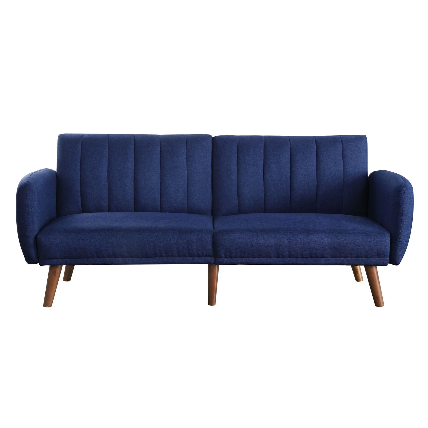 Linen Convertible Loveseat Sofa Bed with Wood Legs