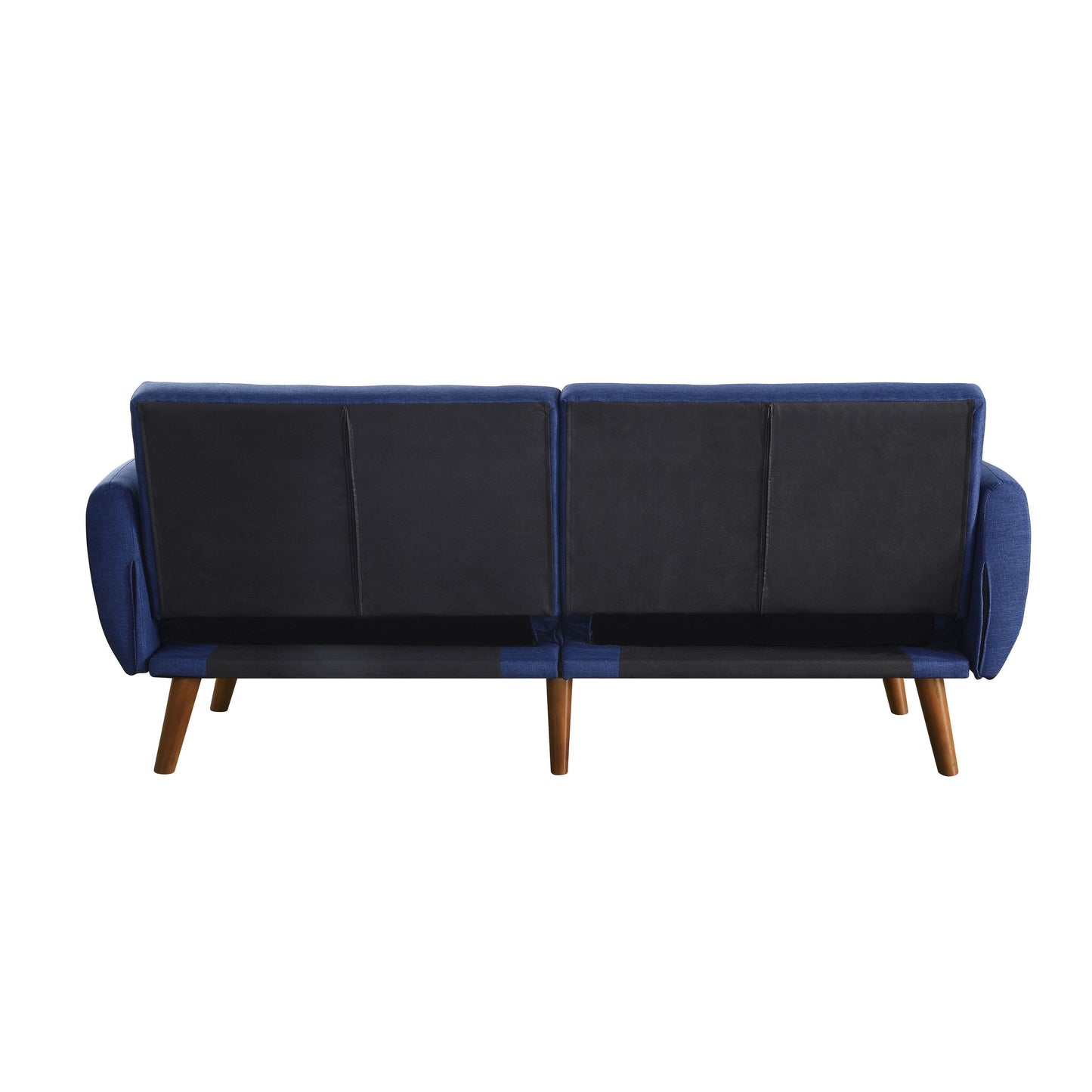 Linen Convertible Loveseat Sofa Bed with Wood Legs