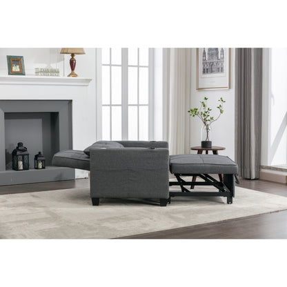Linen Convertible Sofa Bed with USB Ports