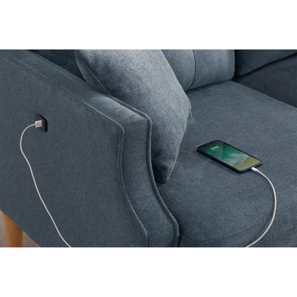 Living Space Waterproof Fabric 3-Seater Sofa with USB Charge Port