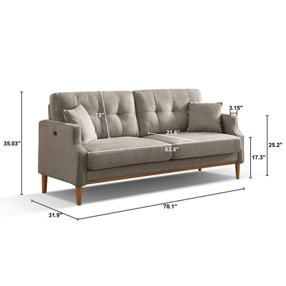 Living Space Waterproof Fabric 3-Seater Sofa with USB Charge Port