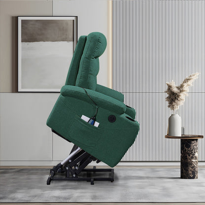 Liyasi Electric Power Lift Recliner Chair Sofa with Massage and Heat for Elderly