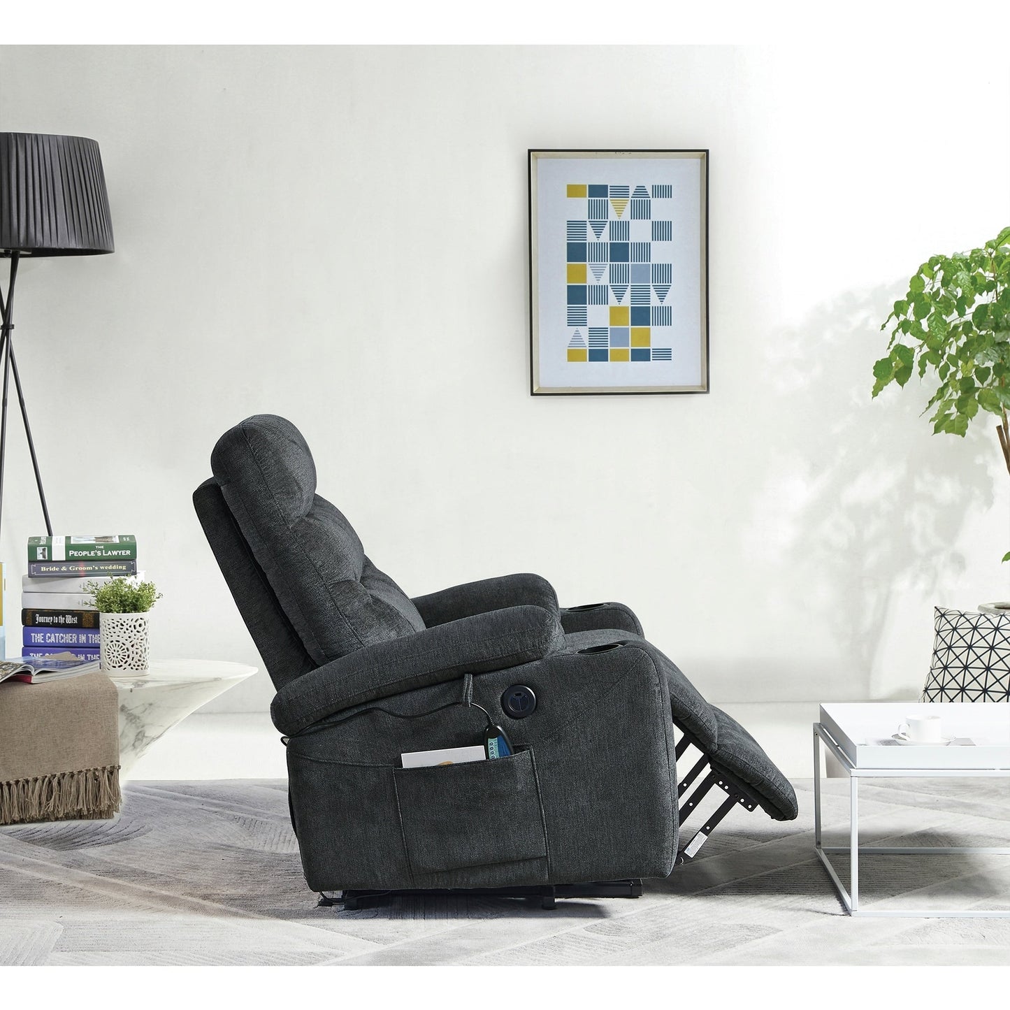 Liyasi Electric Power Lift Recliner Chair Sofa with Massage and Heat for Elderly