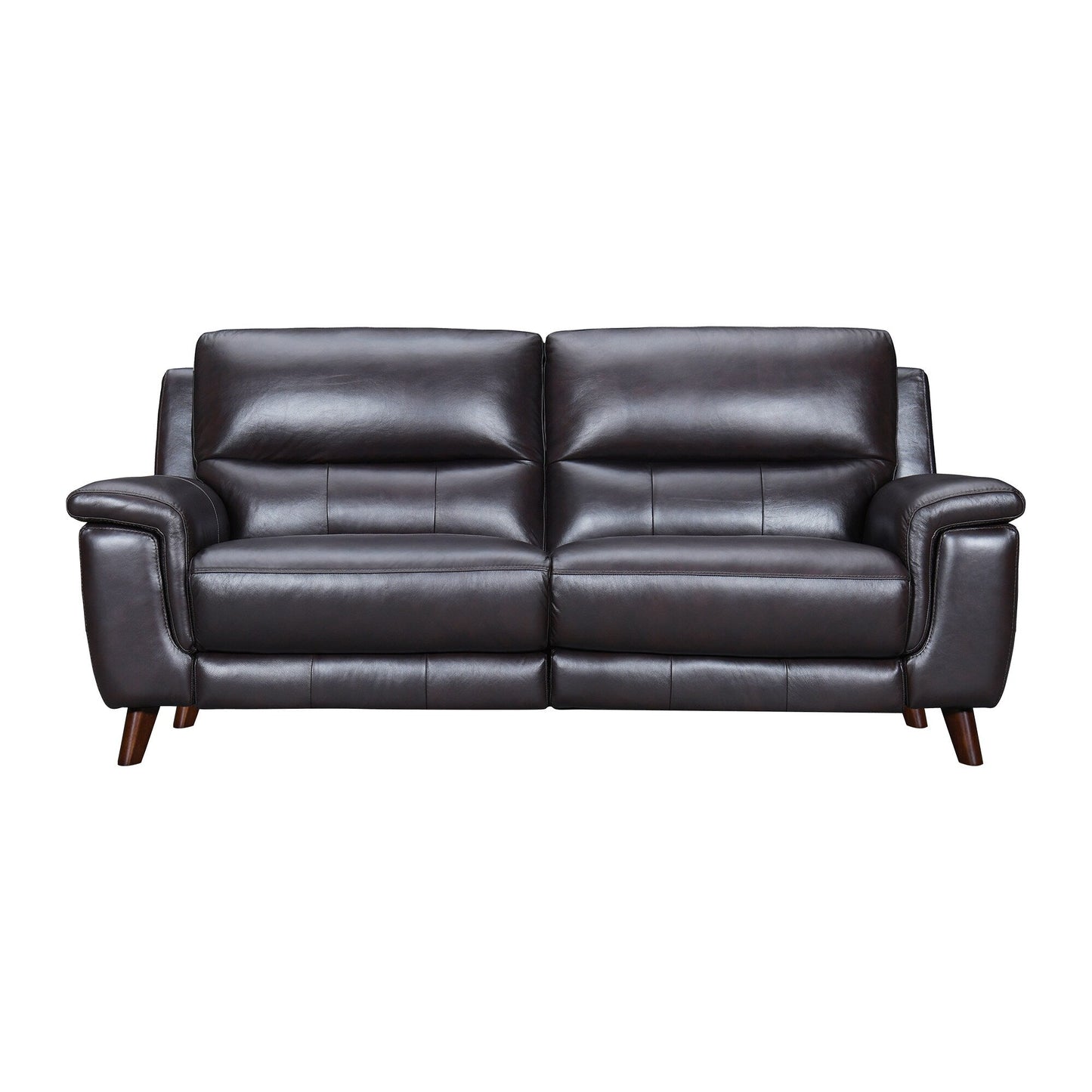 Lizette 78 Dove Gray or Brown Leather Power Recliner Sofa with USB