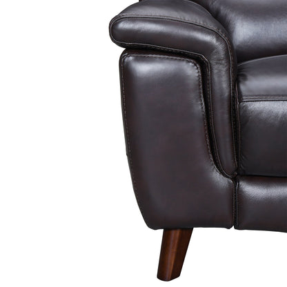 Lizette 78 Dove Gray or Brown Leather Power Recliner Sofa with USB