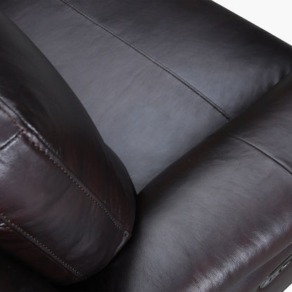Lizette 78 Dove Gray or Brown Leather Power Recliner Sofa with USB