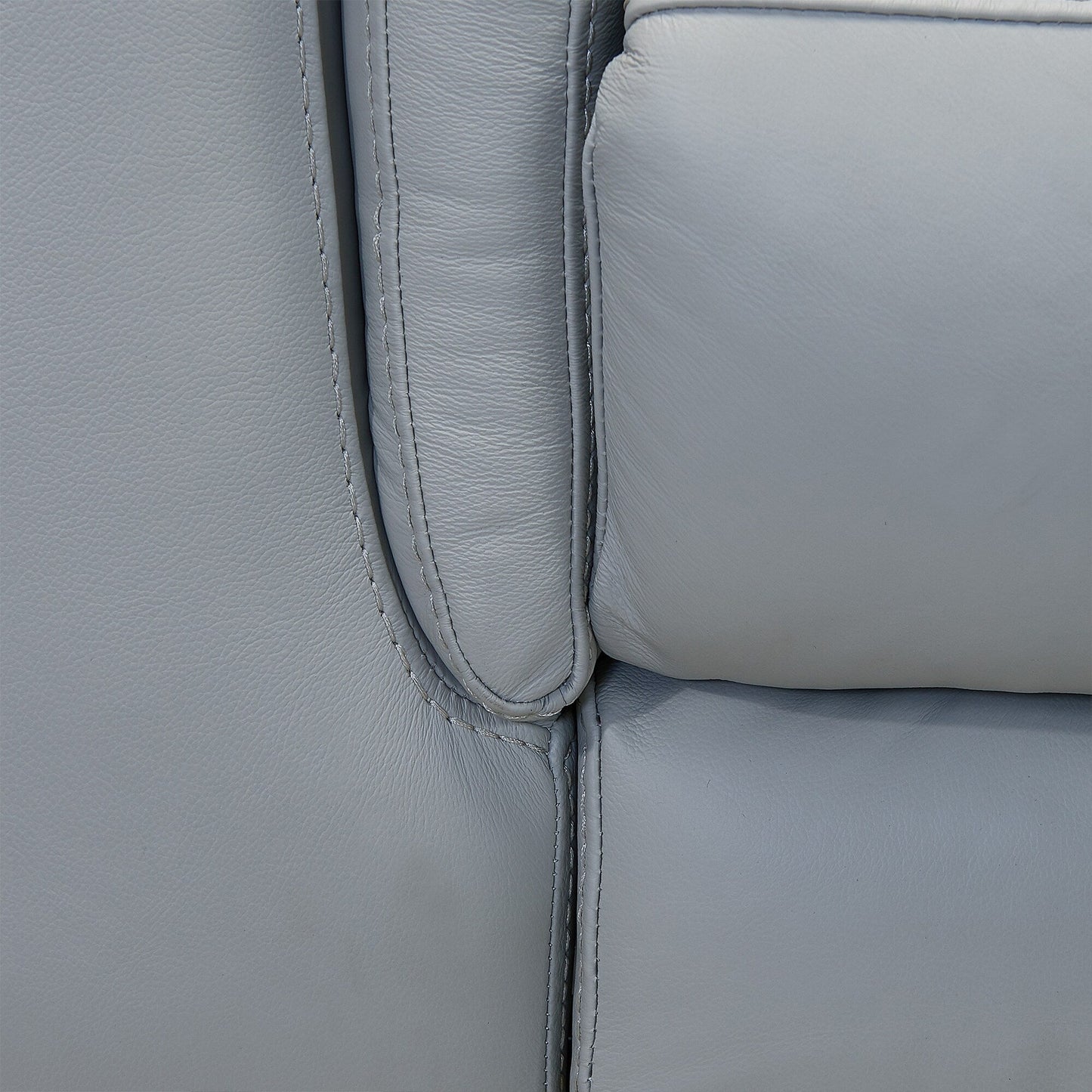 Lizette 78 Dove Gray or Brown Leather Power Recliner Sofa with USB