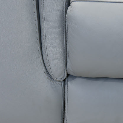 Lizette 78 Dove Gray or Brown Leather Power Recliner Sofa with USB