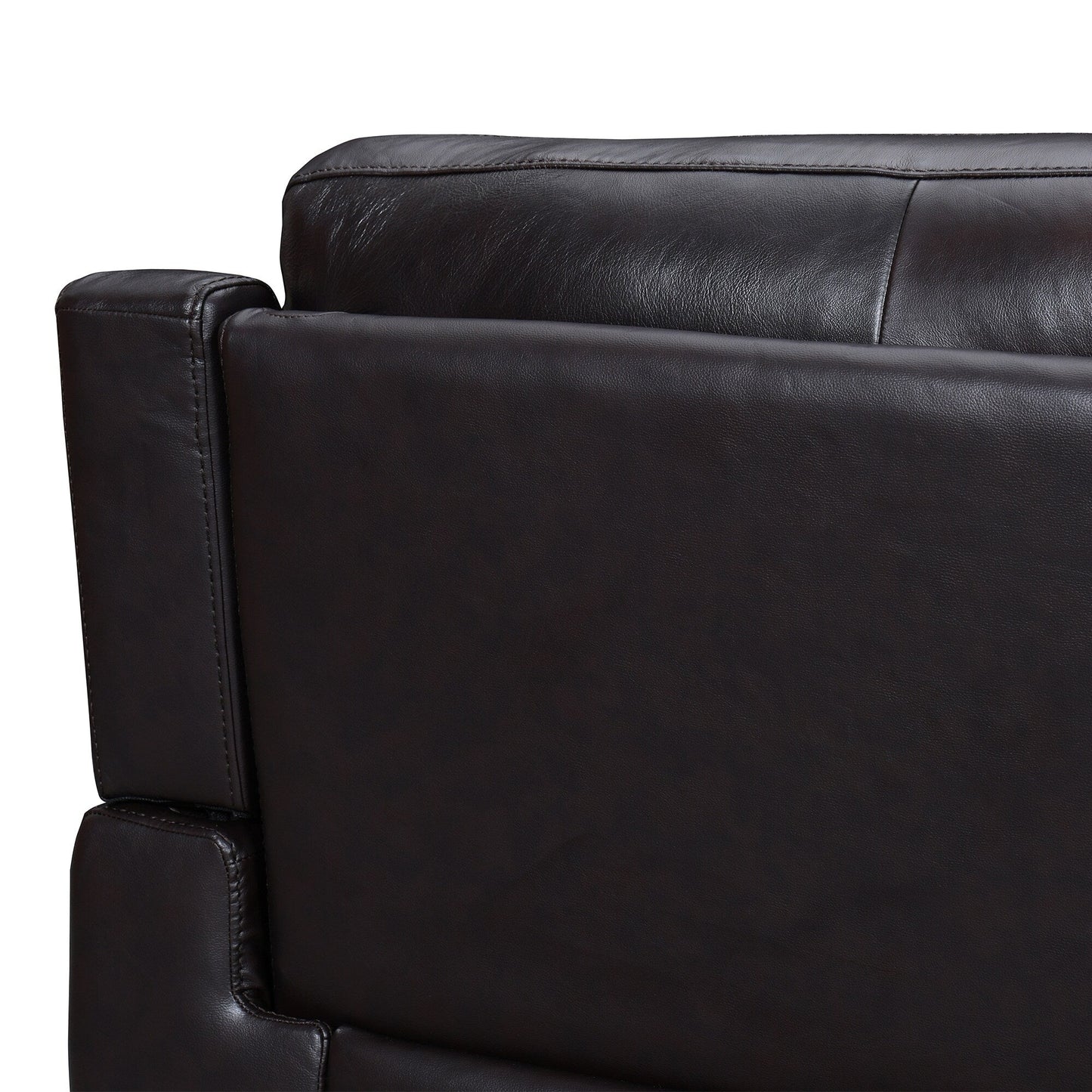 Lizette 78 Dove Gray or Brown Leather Power Recliner Sofa with USB