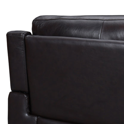 Lizette 78 Dove Gray or Brown Leather Power Recliner Sofa with USB