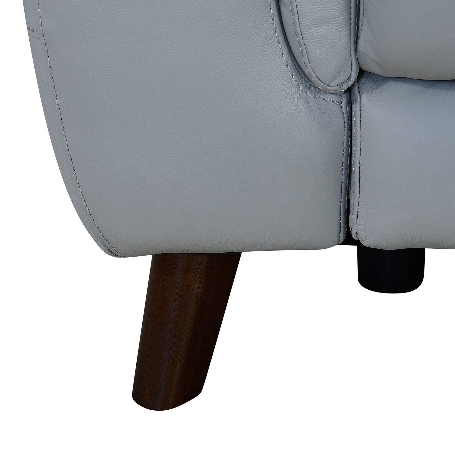Lizette 78 Dove Gray or Brown Leather Power Recliner Sofa with USB
