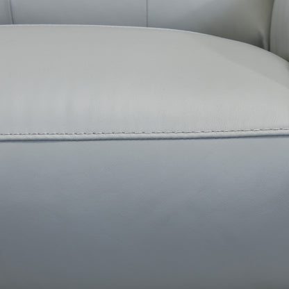 Lizette 78 Dove Gray or Brown Leather Power Recliner Sofa with USB
