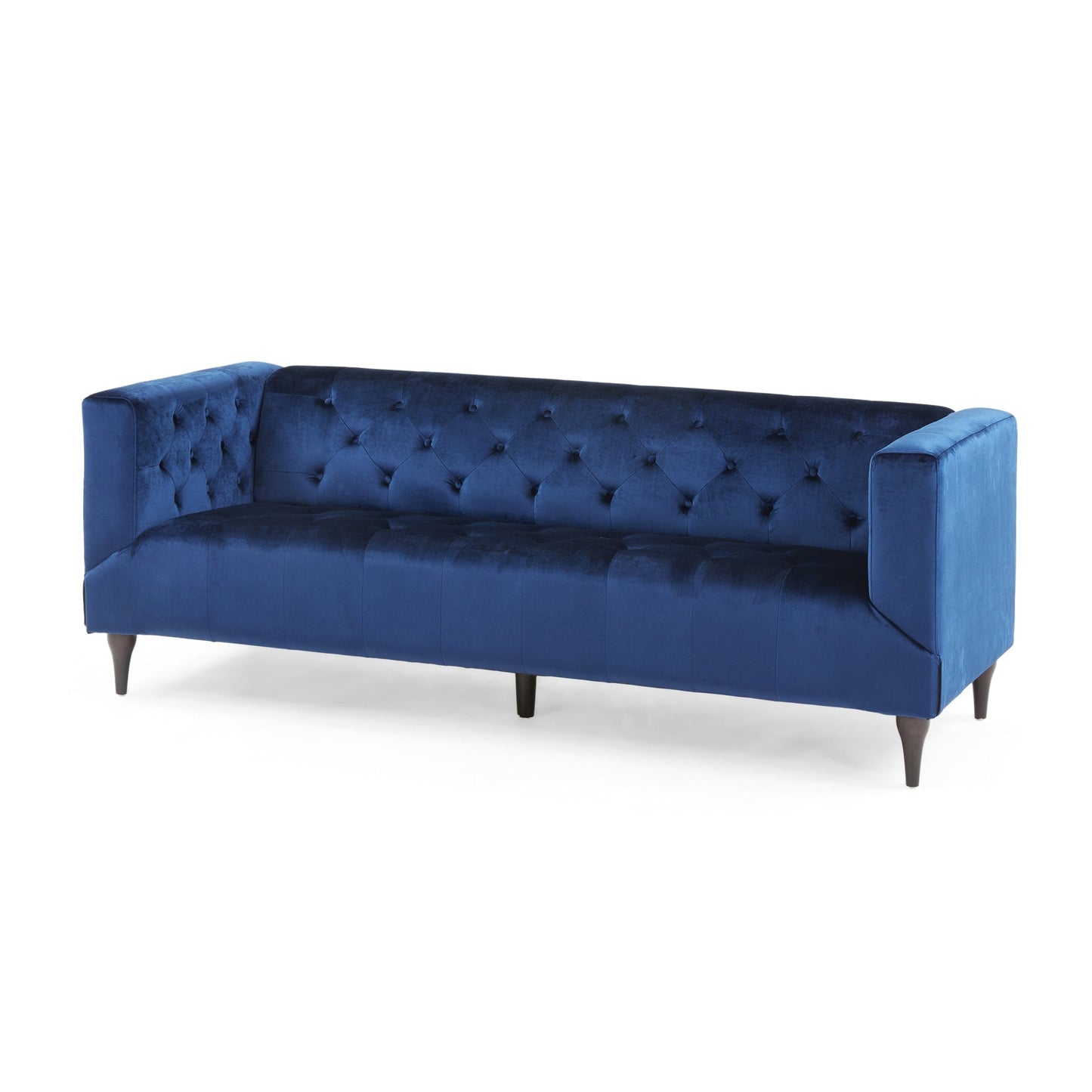 Loomis Contemporary Velvet 3-Seater Sofa by Christopher Knight Home