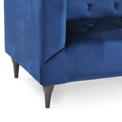 Loomis Contemporary Velvet 3-Seater Sofa by Christopher Knight Home