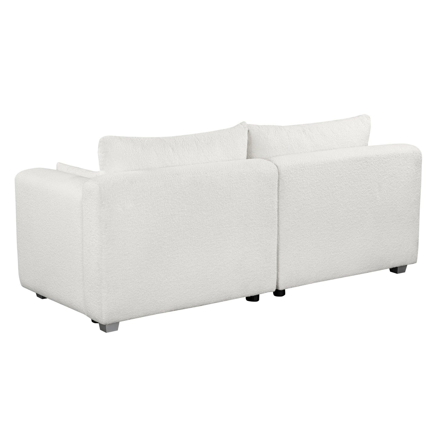 Loop Yarn Fabric Sofa, One-Piece Seat Frame, Minimalist 2-3 Seat Couch Easy To Install, Loveseats With Extra Wide Domed Arms