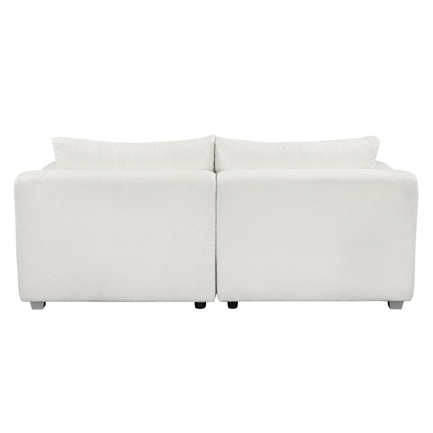 Loop Yarn Fabric Sofa, One-Piece Seat Frame, Minimalist 2-3 Seat Couch Easy To Install, Loveseats With Extra Wide Domed Arms