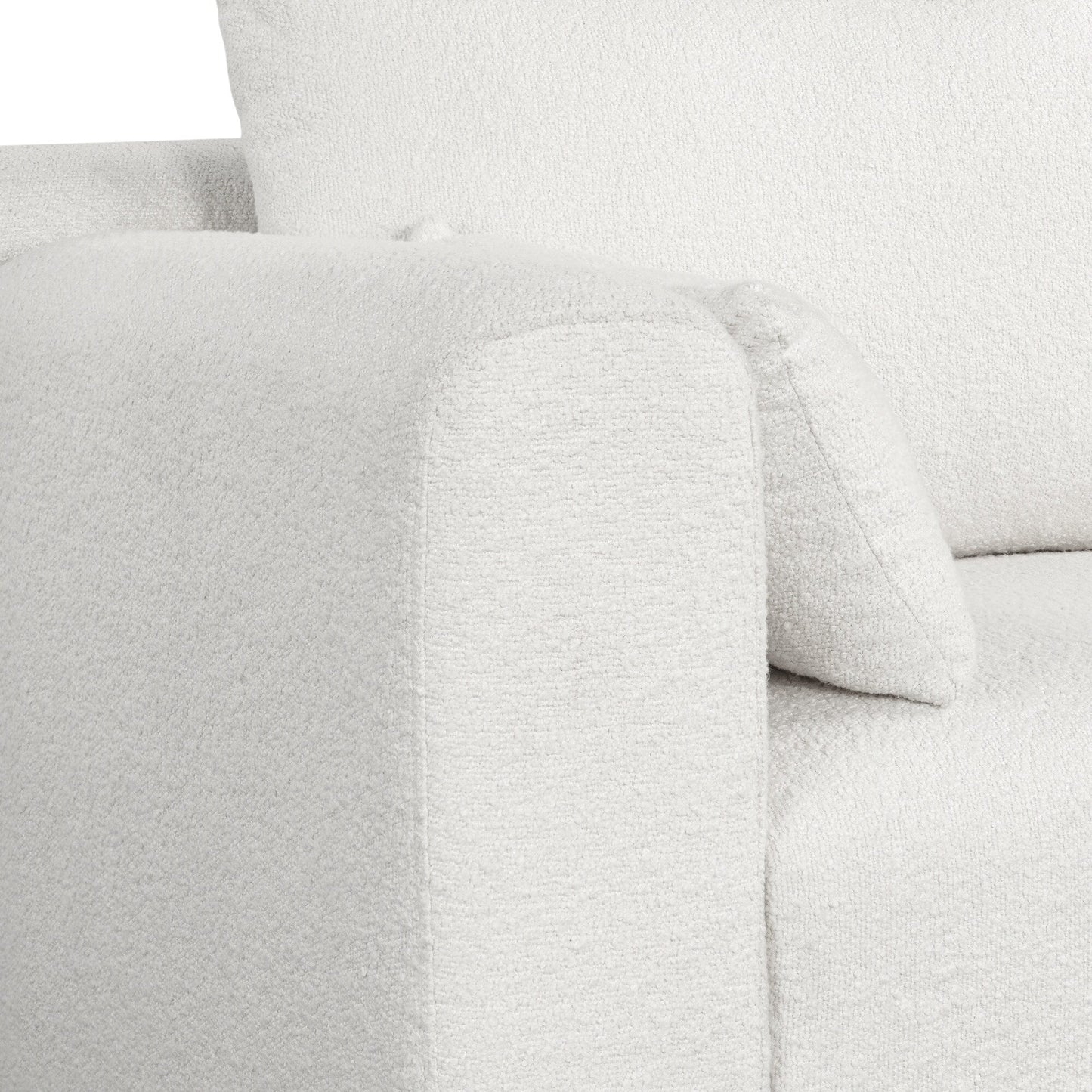 Loop Yarn Fabric Sofa, One-Piece Seat Frame, Minimalist 2-3 Seat Couch Easy To Install, Loveseats With Extra Wide Domed Arms