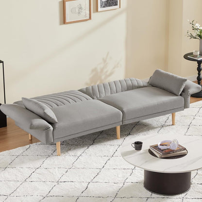 Loveseat Futon Convertible Sofa Bed with Pillows