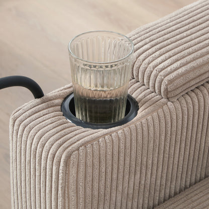 Loveseat Sofa Sofa Bed Corduroy Sleeper Sofa with USB Ports
