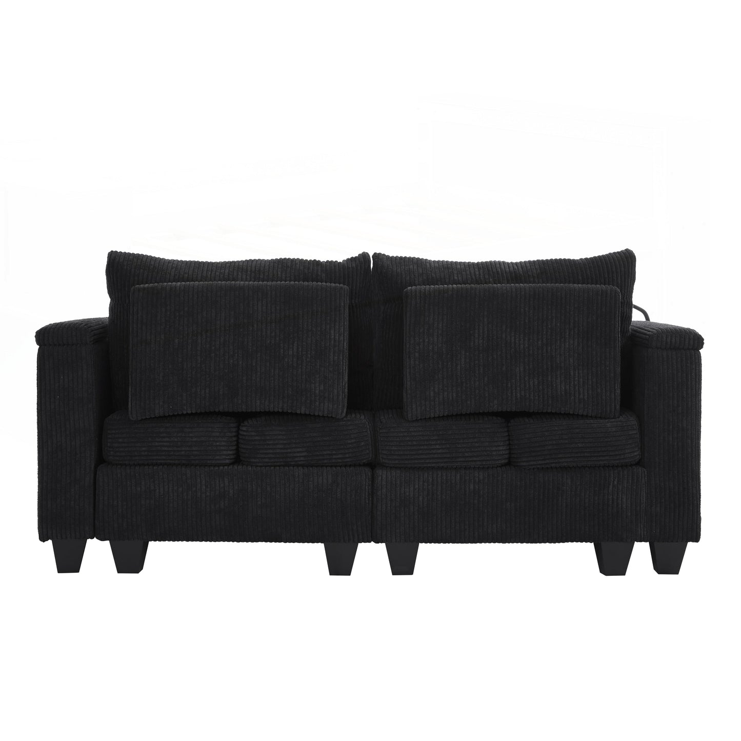Loveseat Sofa Sofa Bed Corduroy Sleeper Sofa with USB Ports